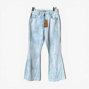 🌻NEW w/tags Patrizia Pepe Blue Bleached Flare Jeans Size 27